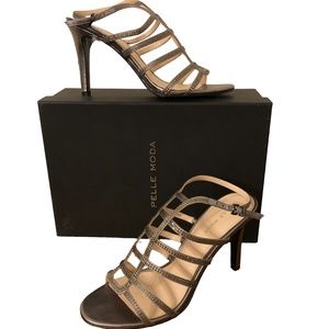 PELLE MODA Nell2 Cage Sandal Pewter